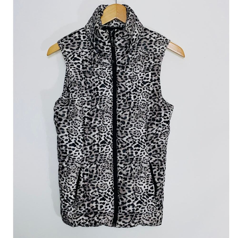 Betsey Johnson Animal Print Puffer Vest‎ - Women's Size S - Fashion Fun!